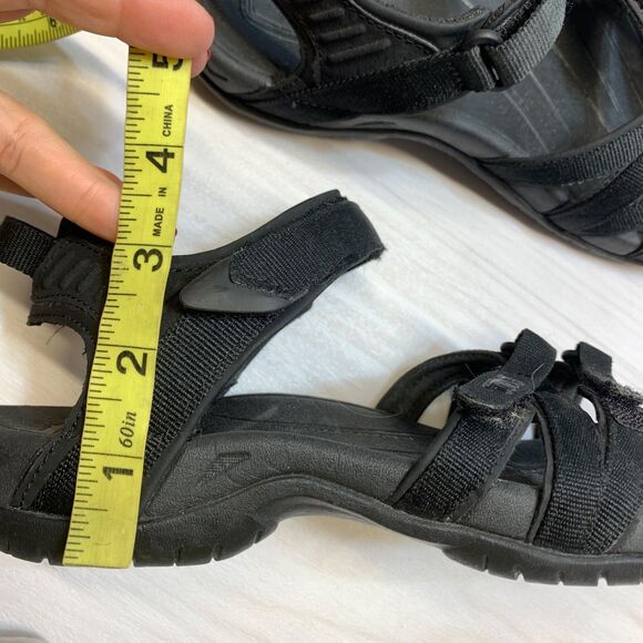 Teva Tirra Black/Black Strappy Sandal Women's Size 8 - Picture 10 of 10
